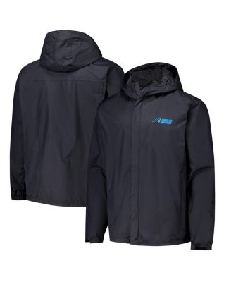 Dunbrooke - Men's Black Carolina Panthers Tropic Waterproof Packable Full-Zip Hoodie Jacket