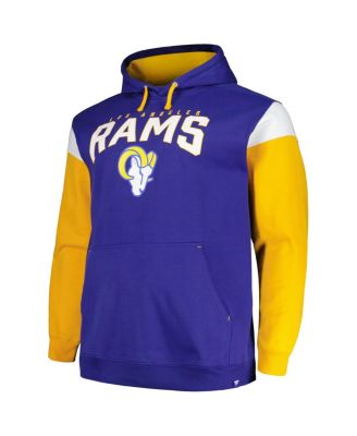 Men's Royal Los Angeles Rams Big Tall Trench Battle Pullover Hoodie