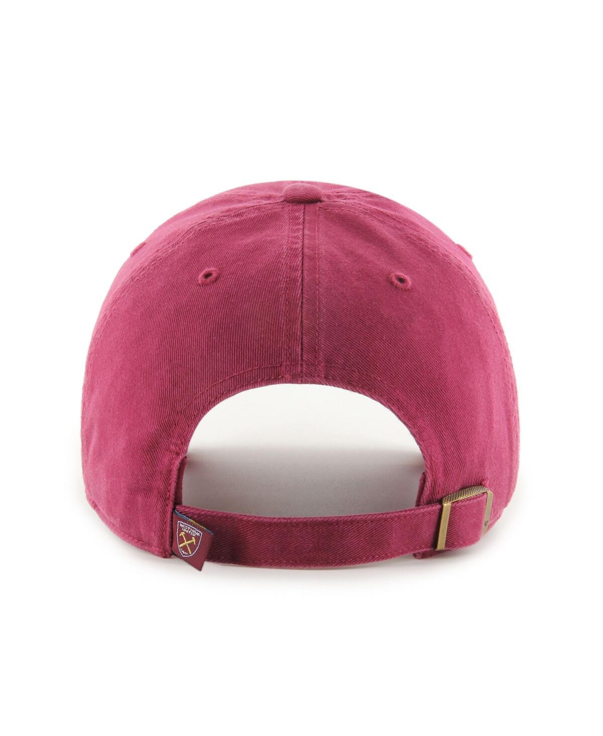 47 Brand Men's Claret West Ham United Clean Up Adjustable Hat In Red