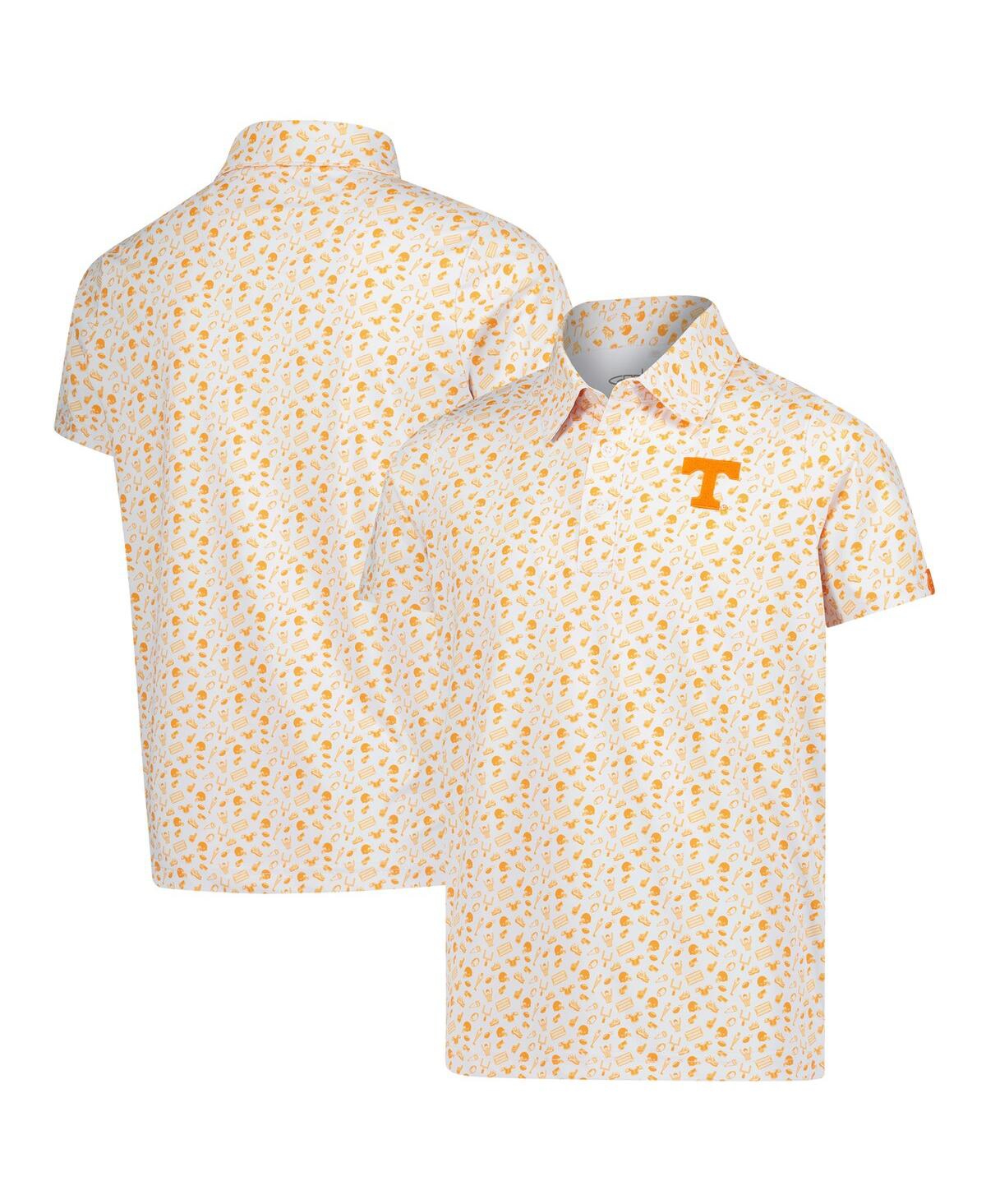 Garb Big Boys And Girls Tennessee Orange Tennessee Volunteers Tom Allover Print Performance Polo Shirt In Multi