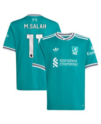adidas - Big Boys and Girls Mohamed Salah Green Liverpool 2025/26 Third Replica Player Jersey