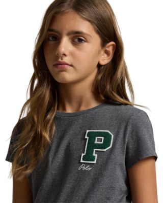 Girls' 7-16 Letterman Short Sleeve T-Shirt