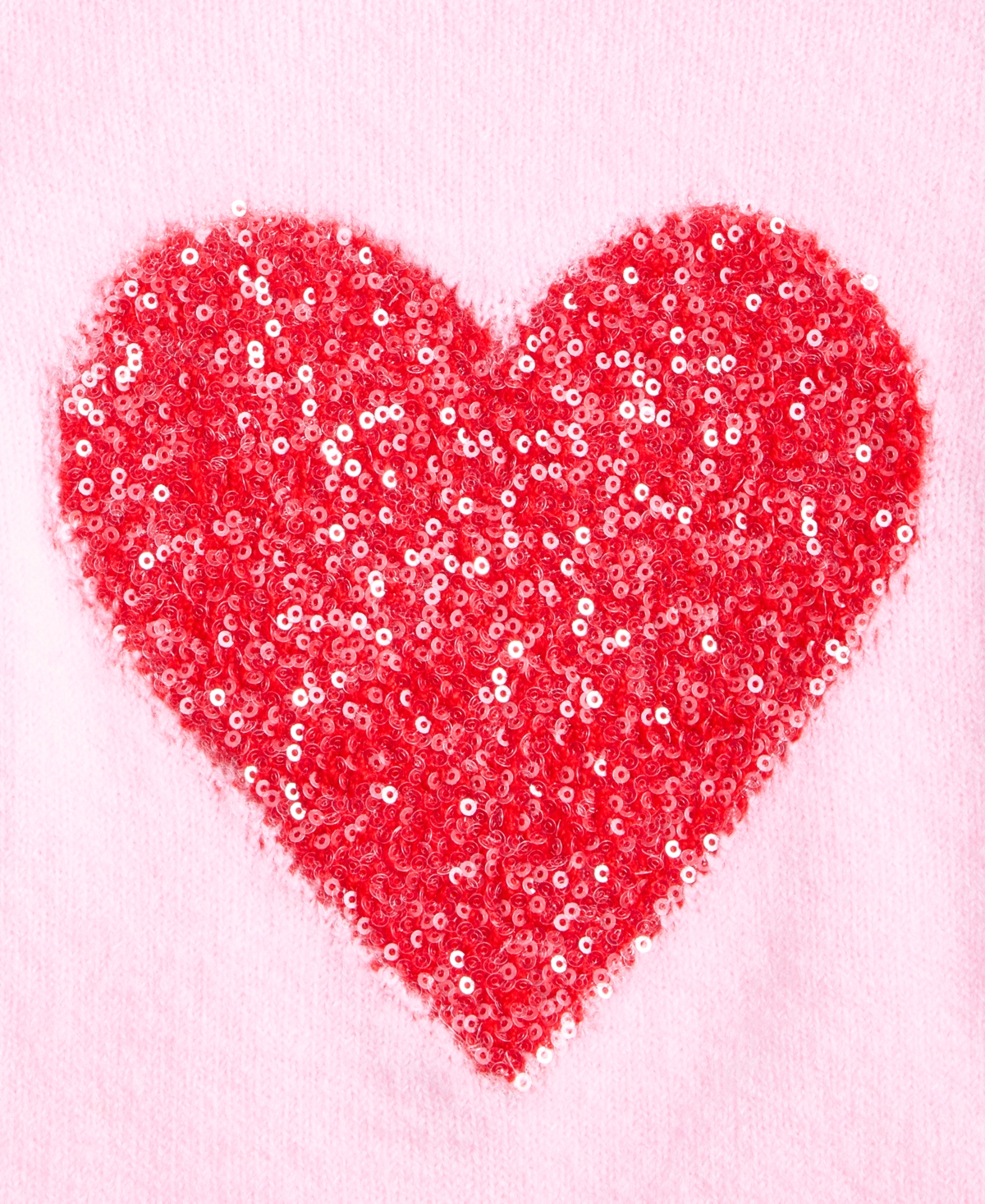 CeCe Girls 7-16 Ruffled-Trim Sequin-Heart Pullover Sweater