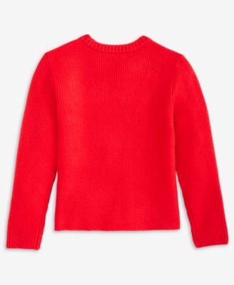 Girls 7-16 Crewneck Rhinestone-Bow Pullover Sweater 