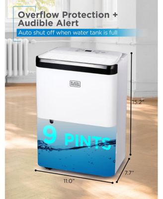 BLACK+DECKER 1000 Sq. Ft. Dehumidifier for Home, Bedroom and Basement, Up To 9 Pints Per Day, ENERGY STAR Certified, 3.3-Pint Bucket