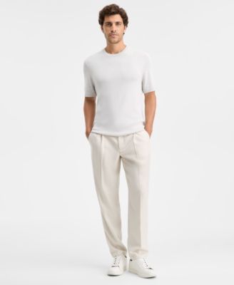 Men's Short-Sleeve Seamless Sweater T-Shirt, Macy's Exclusive