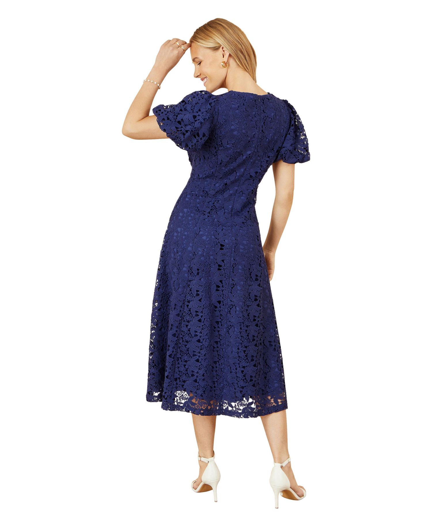 Women's Lace Midi Skater Dress