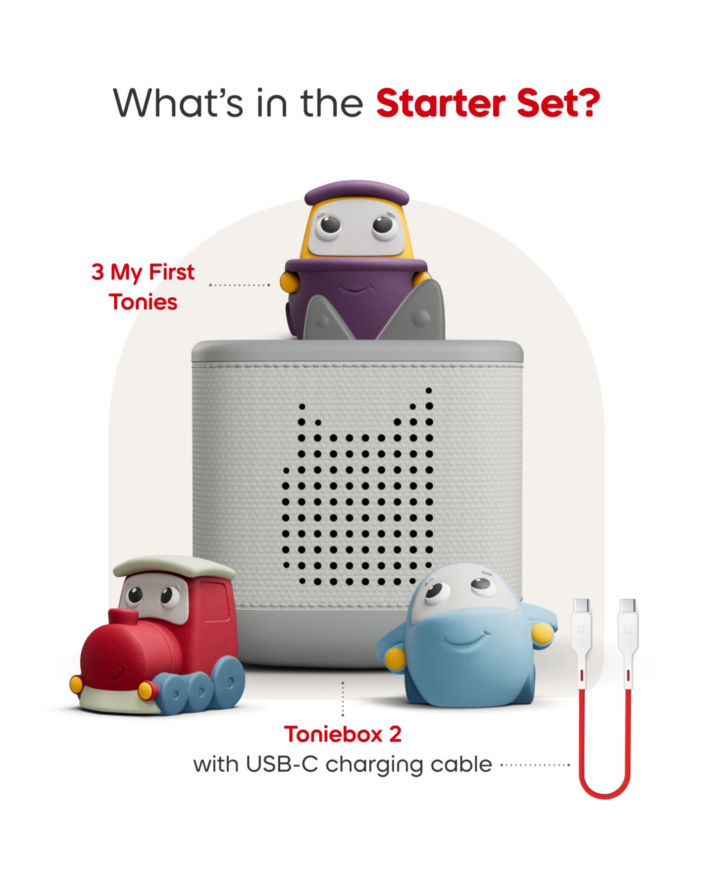Детские фигурки Tonies TB2 My First Bundle Moon Box, Transportation Set Figurines - Gray — фото 3