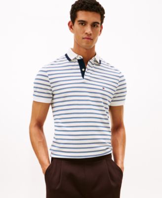 Men's Pique Graphic Collar Polo Shirt