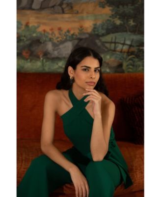 Women's Cross Over Halter Neck Jumpsuit