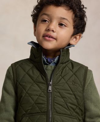 Toddler and Little Boys 2-7 Fleece-Lined Quilted Vest