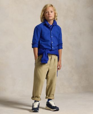 Big Boys Garment-Dyed Cotton Oxford Shirt