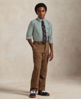 Big Boys Plaid Brushed Cotton Oxford Work shirt