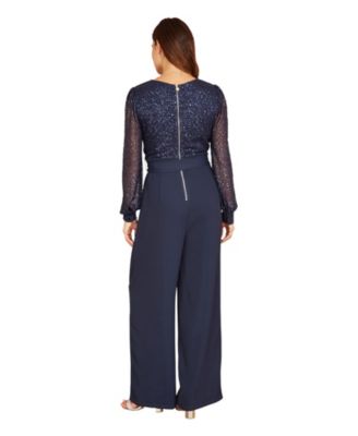 Women's Long Sleeved Sequin Jumpsuit