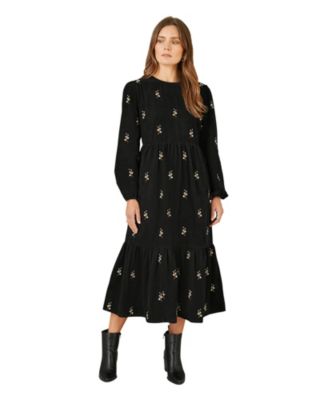 Women's Long Sleeve Midi Floral Dress