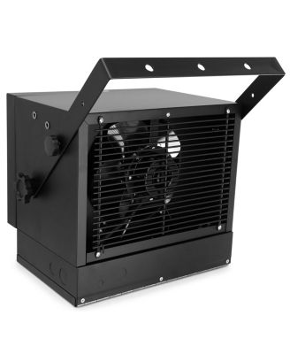 7500W Portable Hard-Wire Installation Garage Heater With Remote and Vertical and Horizontal Air Flow in Black