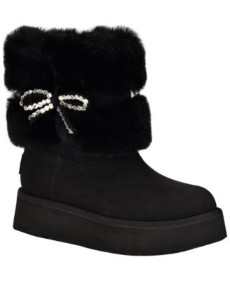Women's Dowry Rhinestone Bow Cozy Winter Boots