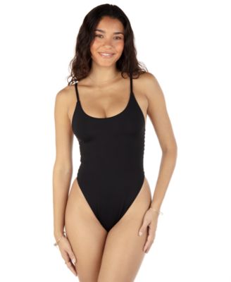 Women's Solid Cutout One-Piece Swimsuit