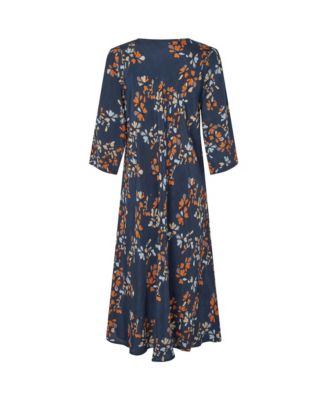 Women's MaNorelle V-Neck 3/4 Sleeve Midi Dress