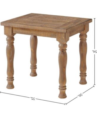 Turned Leg End Table, 22x26 in Sandwash