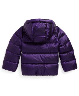 Girls 2T-6X Metallic Long Sleeves Hooded Jacket