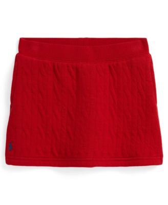 Girls' 2T-6X Quilted Cable-Motif Skirt