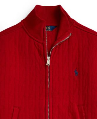 Girls' 7-16 Quilted Cable-Motif Jacket