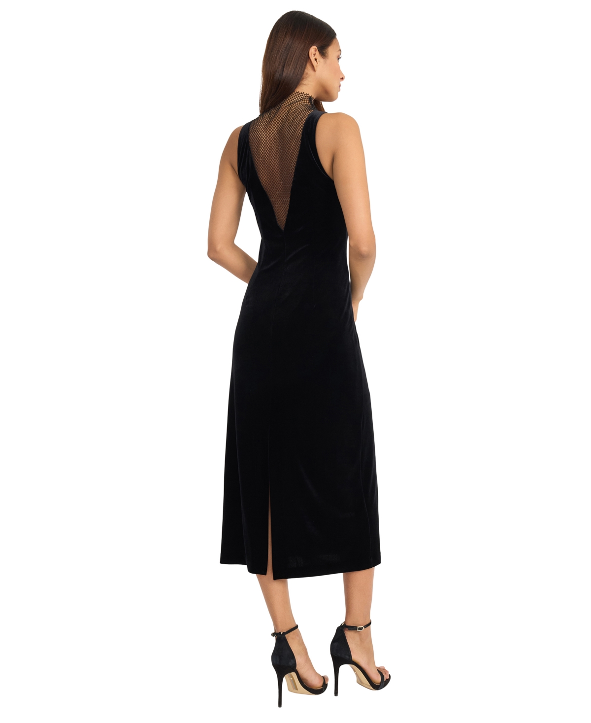 Donna Morgan Women's Mock Neck Midi Dress In Black