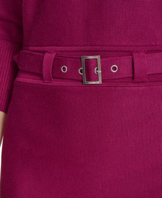 Women's Belted Sweater Dress