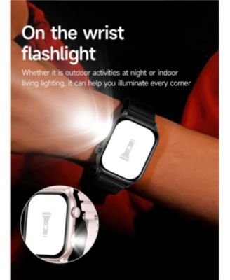 1.95" AMOLED Smart Watch for Women Men With Bluetooth Calling, Health Monitoring,Sport Modes, Intelligent Reminder IP67 -Silver