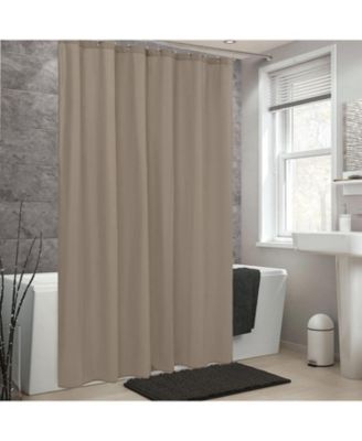 Montauk Accents Bliss Linen/Taupe Water Resistant Fabric Shower Liner - Standard Size