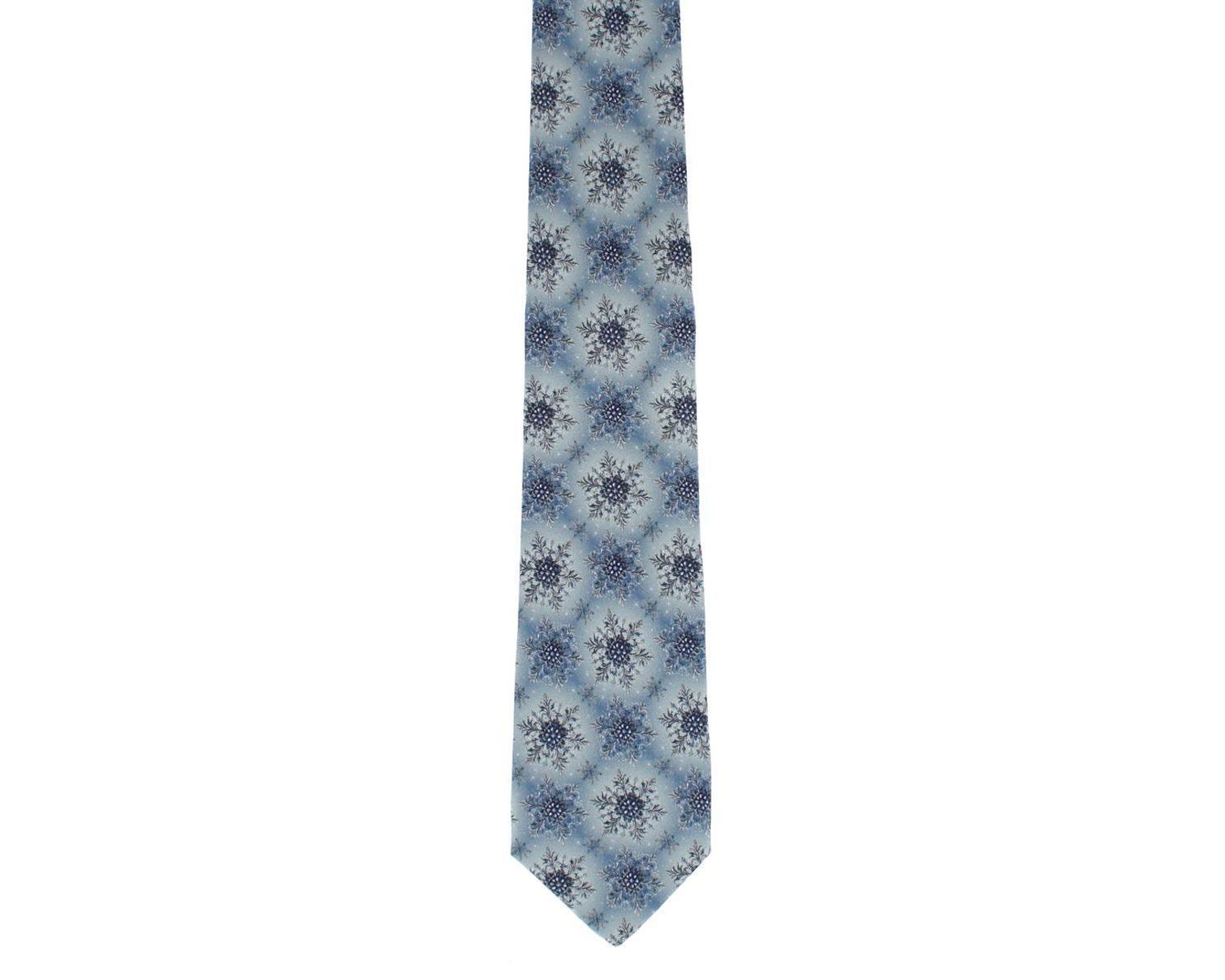 Men's Clarence The Classy Snowflake Silk Holiday Necktie
