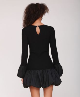 Women's Bubble Trim Sweater Dress