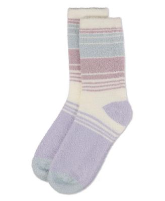 Women's Stripes Aloe Infused Crew Socks
