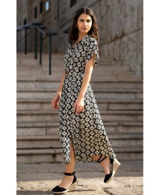 Women's Belted Midi Shirt Dress