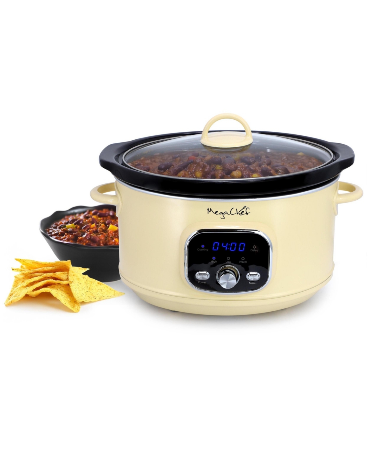 MegaChef 3.5 Liter Electric Slow Cooker in Ivory