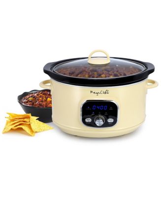 MegaChef 3.5 Liter Electric Slow Cooker in Ivory - Macy's
