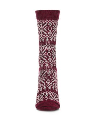 Women's Traditional Cozy Snowflake Crew Socks