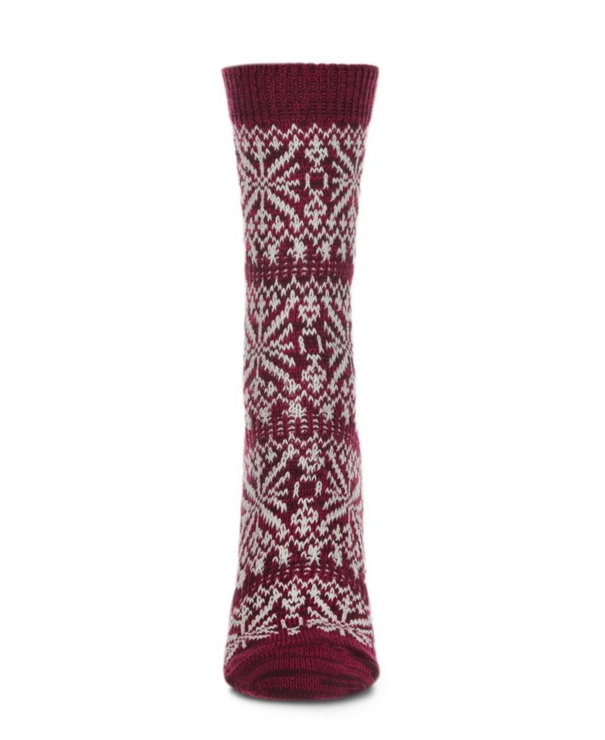 MeMoi Women's Traditional Cozy Snowflake Crew Socks