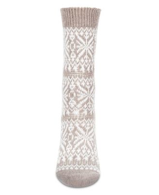 Women's Traditional Cozy Snowflake Crew Socks