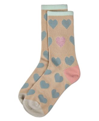 Women's Radiate Love Glitter Heart Crew Socks