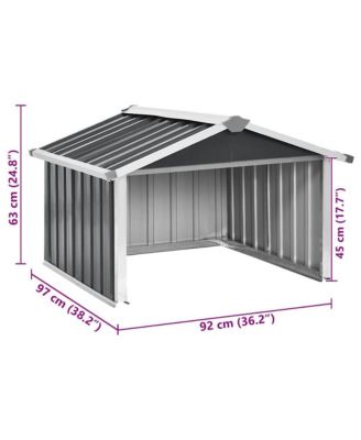 Garden Shed Anthracite Galvanized steel Medium Durable