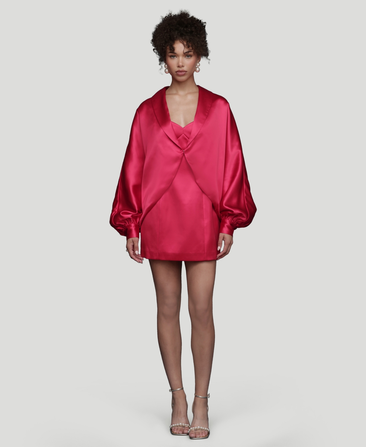 Avec Les Filles Oversize Dolman Jacket In Red