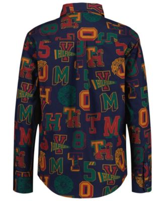 Boys' 2T-7 Printed Long Sleeve Shirt