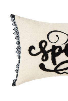 Spider Web Halloween Embroidered Accent Pillow, 14" x 22"