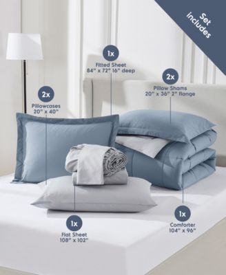 Luxury Soft Reversible 7-Pc. Comforter Set, California King