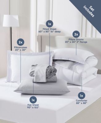 Luxury Soft Reversible 7-Pc. Comforter Set, Queen