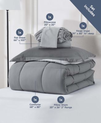Luxury Soft Reversible 5-Pc. Comforter Set, Twin XL