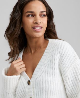 Women's Chunky V-Neck Cardigan Sweater, Macy's Exclusive
