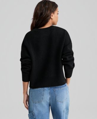 Women's Crewneck Drop-Shoulder Sweater, Macy's Exclusive